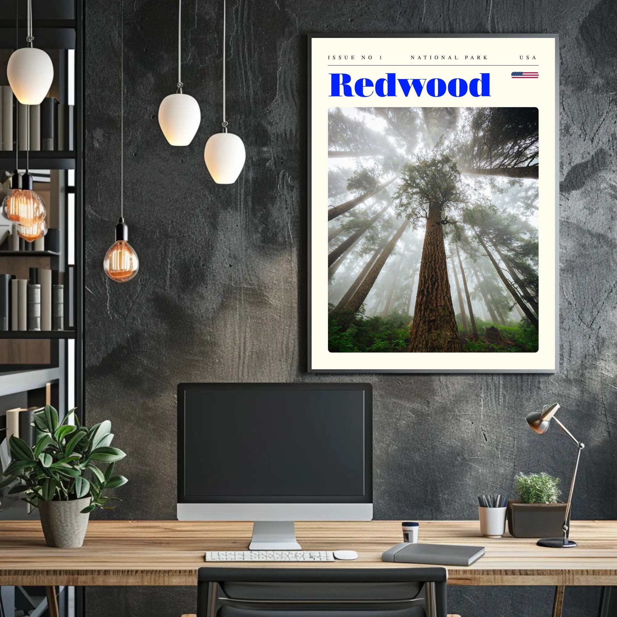 Redwood National Park Scenic Poster Wall Art Print