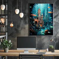 Enchanted Underwater City Poster