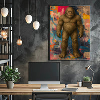 Bigfoot Yeti Art in Abstract, Artistic, or Pop Culture Poster