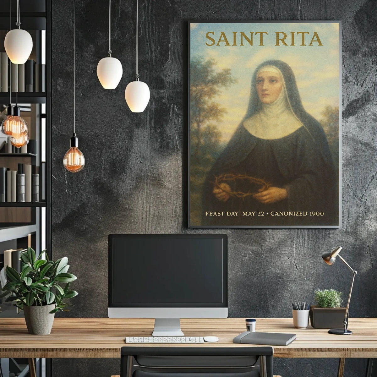 Saint Rita Feast Day Poster