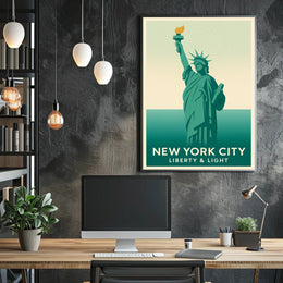Statue of Liberty Modern Pop Art Travel Poster