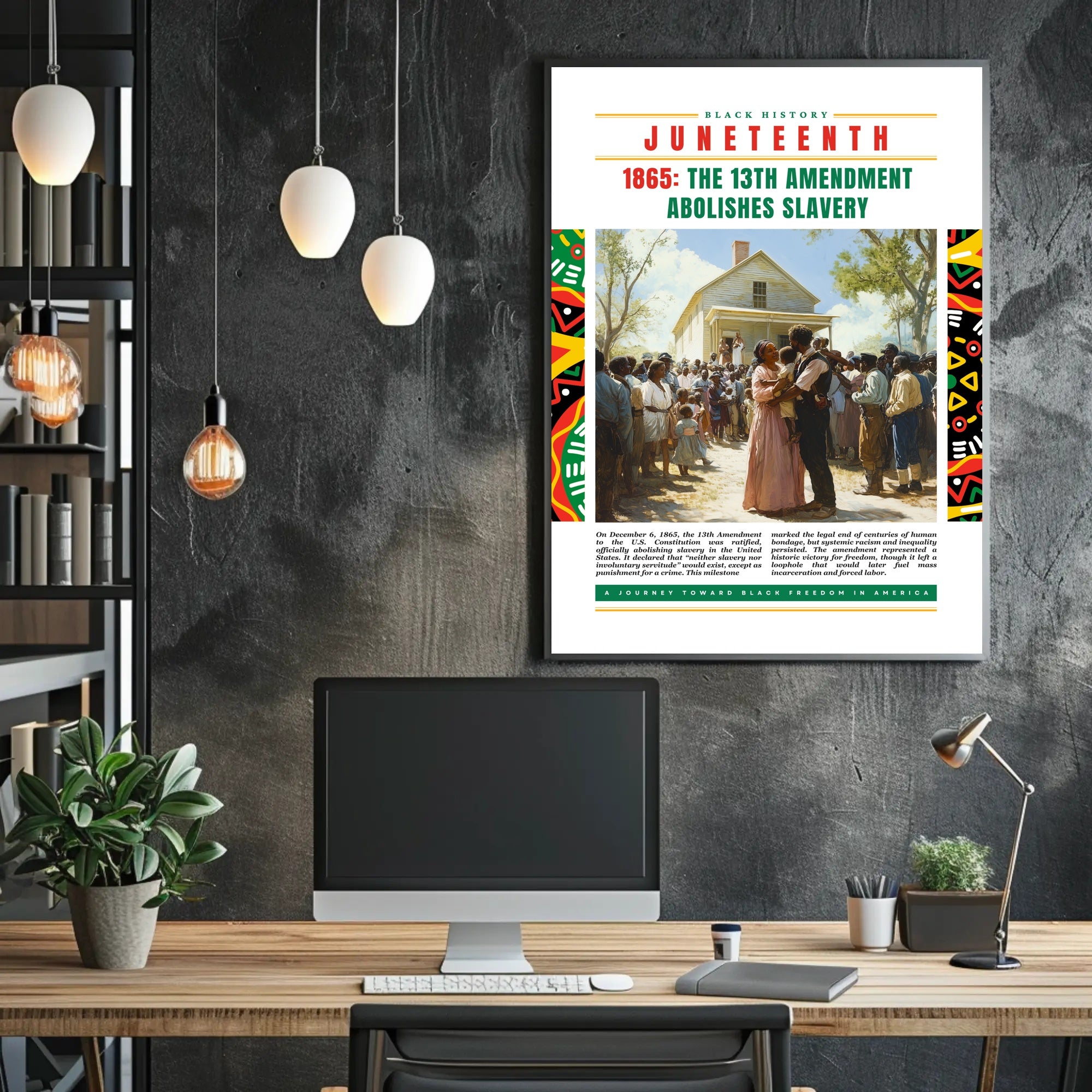 Commemorative Juneteenth Artwork: Cultural Heritage Poster