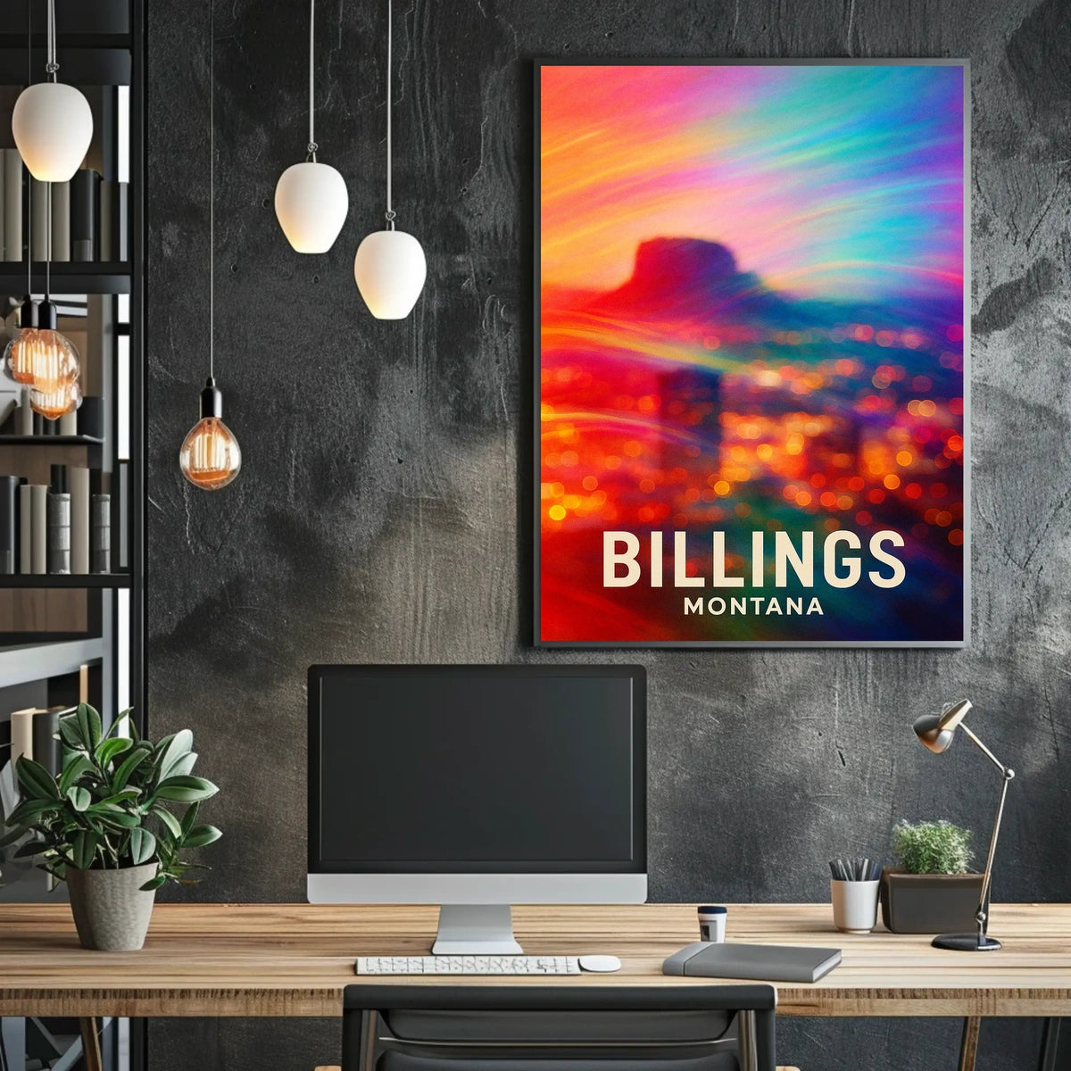 Vibrant Billings, Montana Poster