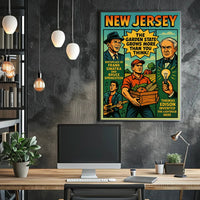 New Jersey Heritage Vintage Americana Cultural or Heritage Poster PosterGoat