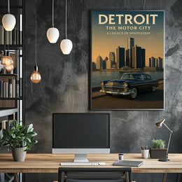 Detroit The Motor City Poster