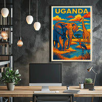 Uganda Wildlife Adventure Poster