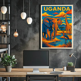 Uganda Wildlife Adventure Poster