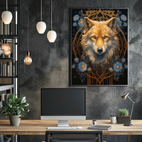 Majestic Wolf Portrait Poster PosterGoat
