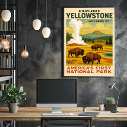 Explore Yellowstone Poster PosterGoat