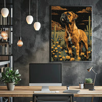 Majestic Canine In Desert Bloom Poster