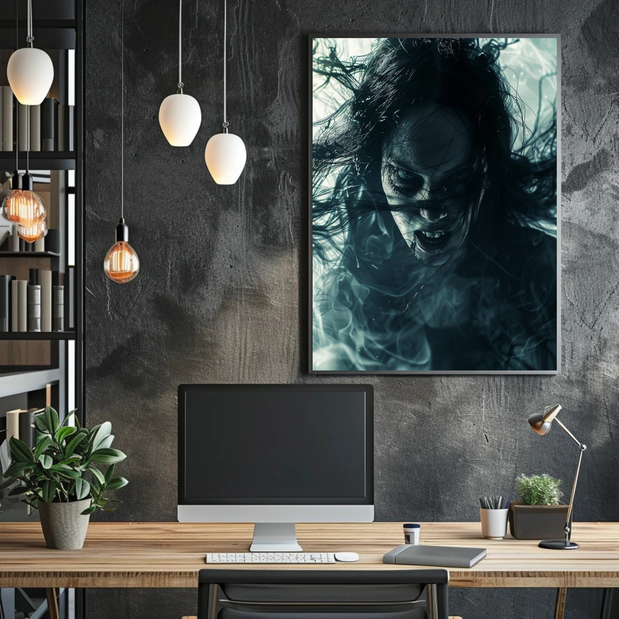 Haunting Visage Art Print Poster for Home Decor and Wall Art PosterGoat