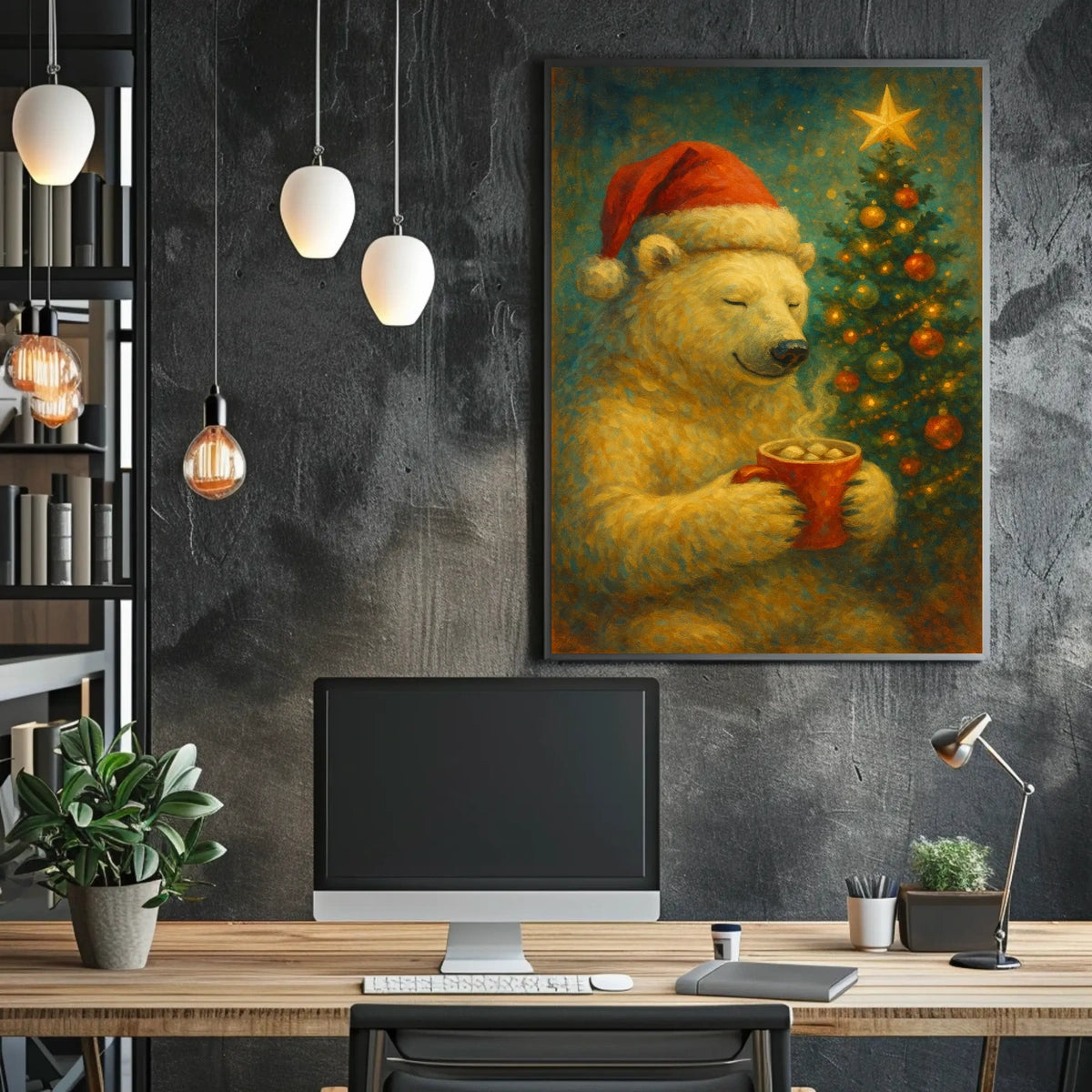 Bear In Winter Forest Landscape Art Print For Wall Decor Museum Quality Gallery Poster