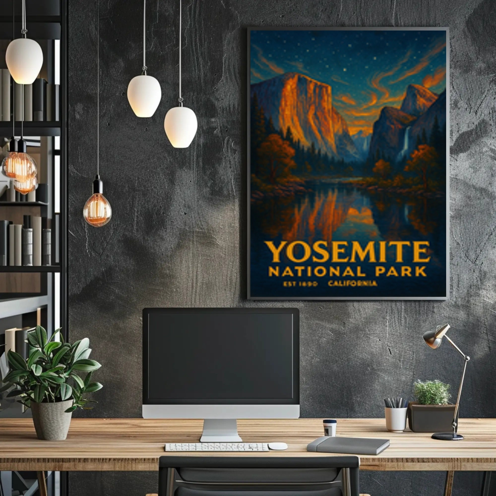 Yosemite National Park Vintage Travel Poster