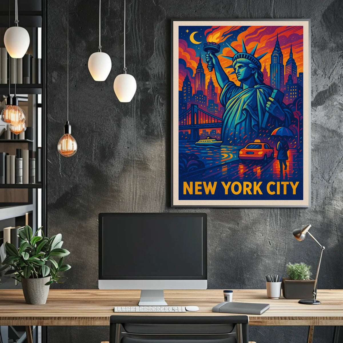 New York City Iconic Landmarks Poster