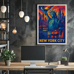 New York City Iconic Landmarks Poster