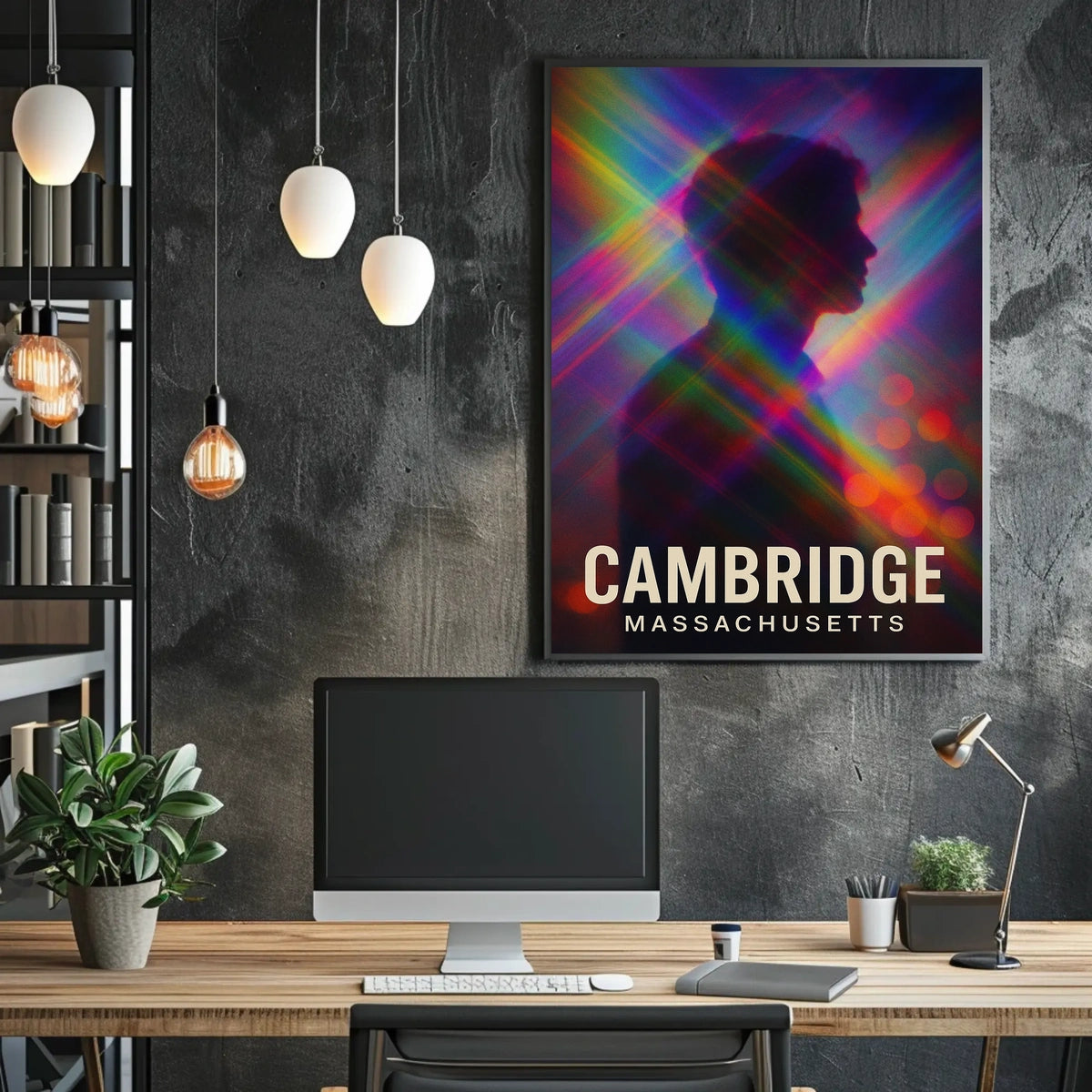 Cambridge Massachusetts Wanderlust Travel Minimalist Poster