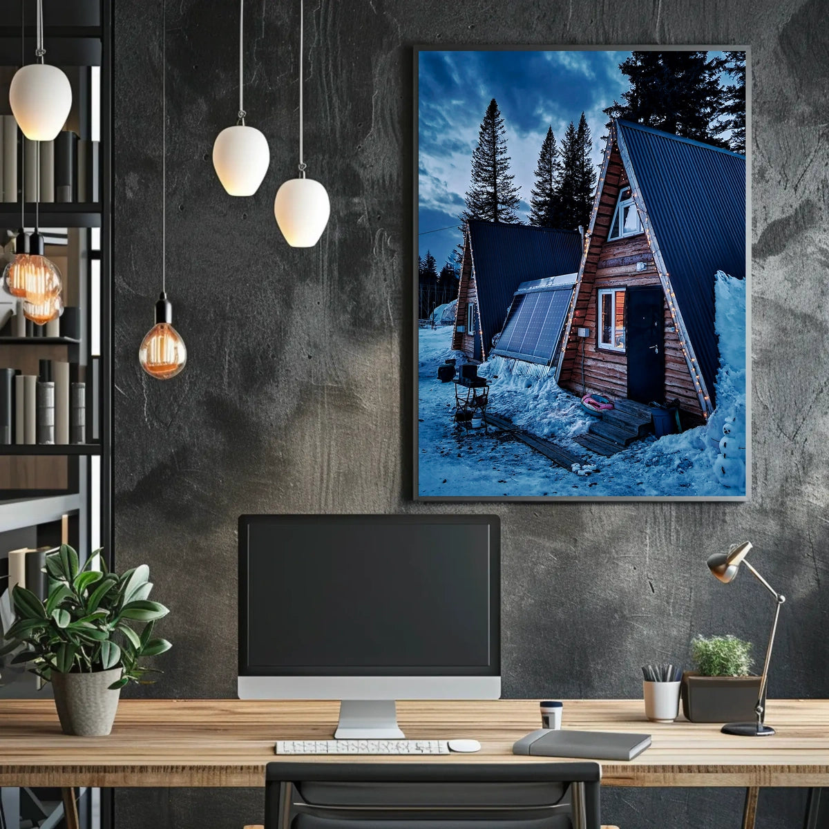 Cozy Winter Cabin Retreat Poster