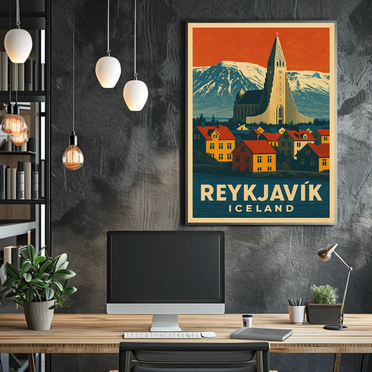 Reykjavik, Iceland Travel Poster