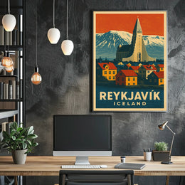 Reykjavik, Iceland Travel Poster