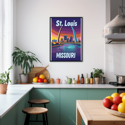 St. Louis, Missouri Vintage Travel Poster