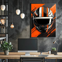 Racing Helmet Dynamic Design Sports Poster