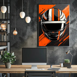 Racing Helmet Dynamic Design Sports Poster