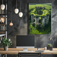 Ancient Fortress Ruins: Nature's Resilient Embrace Poster PosterGoat