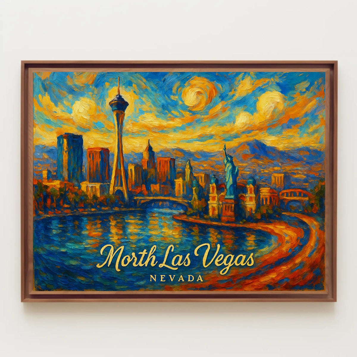 North Las Vegas Artistic Skyline Poster