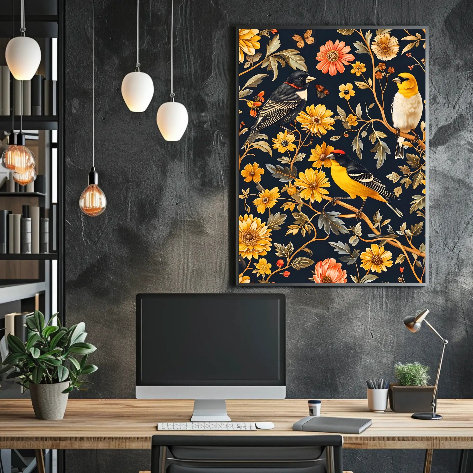 Birds and Blooms Harmony Wall Art Print