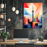 Toronto Modern Skyline Artistic Travel Poster