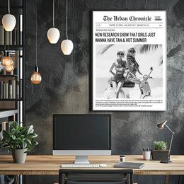 Summer Vibes Dolls on Scooter Urban or Cityscape Poster PosterGoat