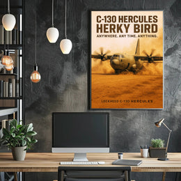 C-130 Hercules Herky Bird Poster PosterGoat