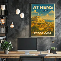 Athens Travel Poster