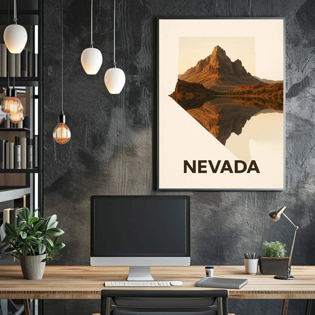 Nevada Landscape Reflection Poster