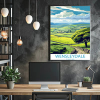 Wensleydale Tranquil Landscape Yorkshire Travel Poster