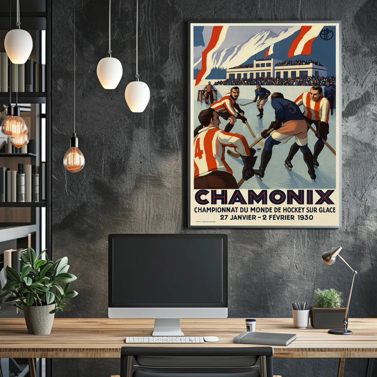 Chamonix Ice Hockey World Championship Poster