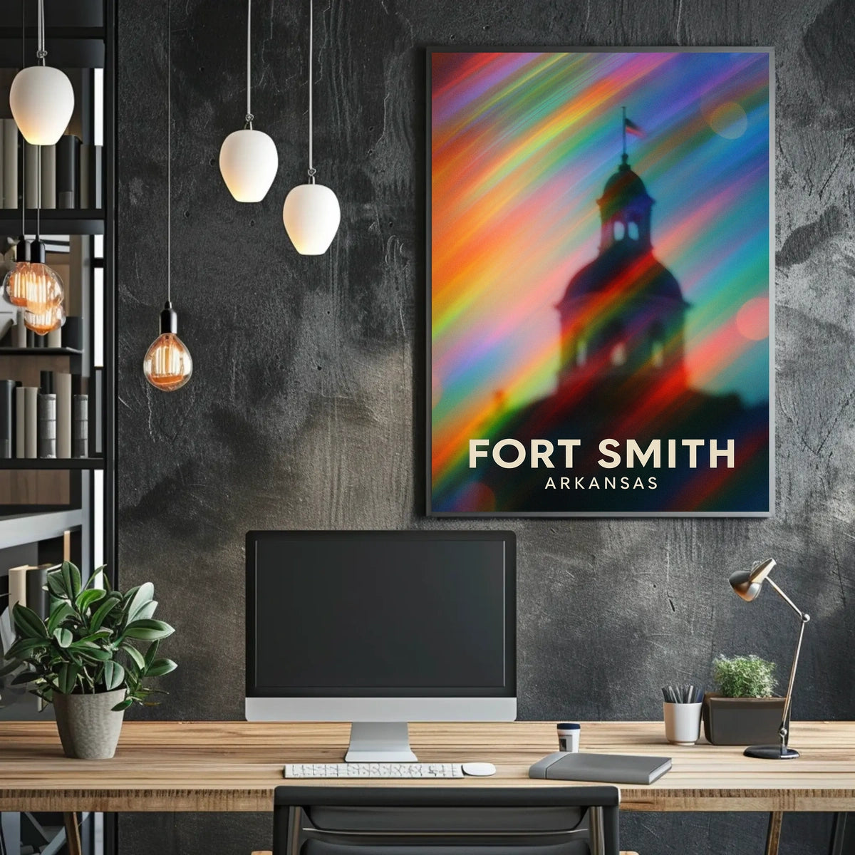 Fort Smith Arkansas Minimalist Travel Wanderlust Poster