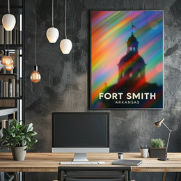 Fort Smith Arkansas Minimalist Travel Wanderlust Poster
