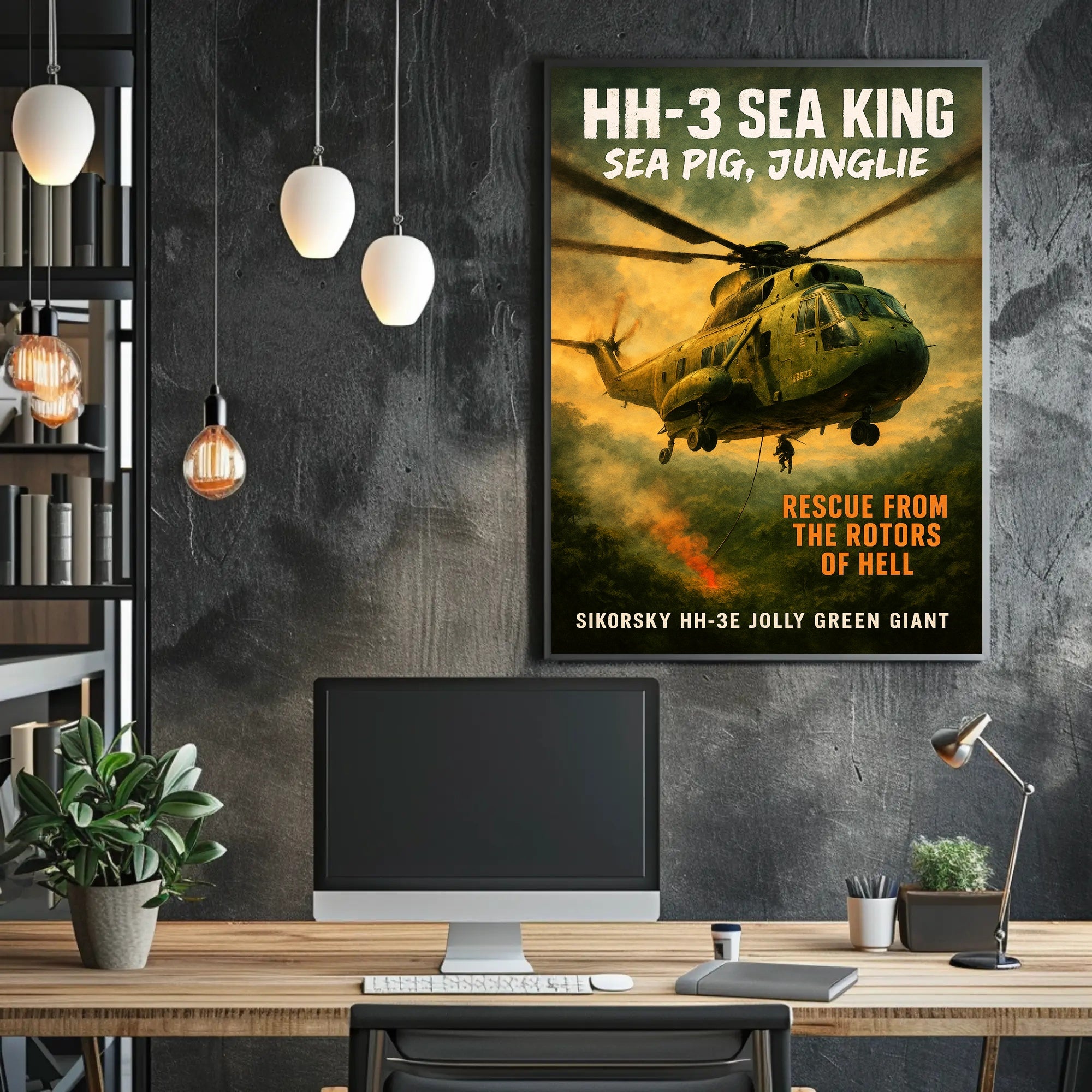 HH-3 Sea King Rescue from the Rotors of Hell Poster PosterGoat