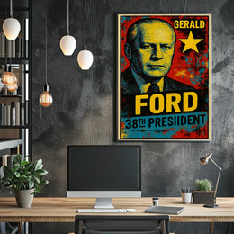 Gerald Ford 38th President of the United States Graffiti Pop Art Poster