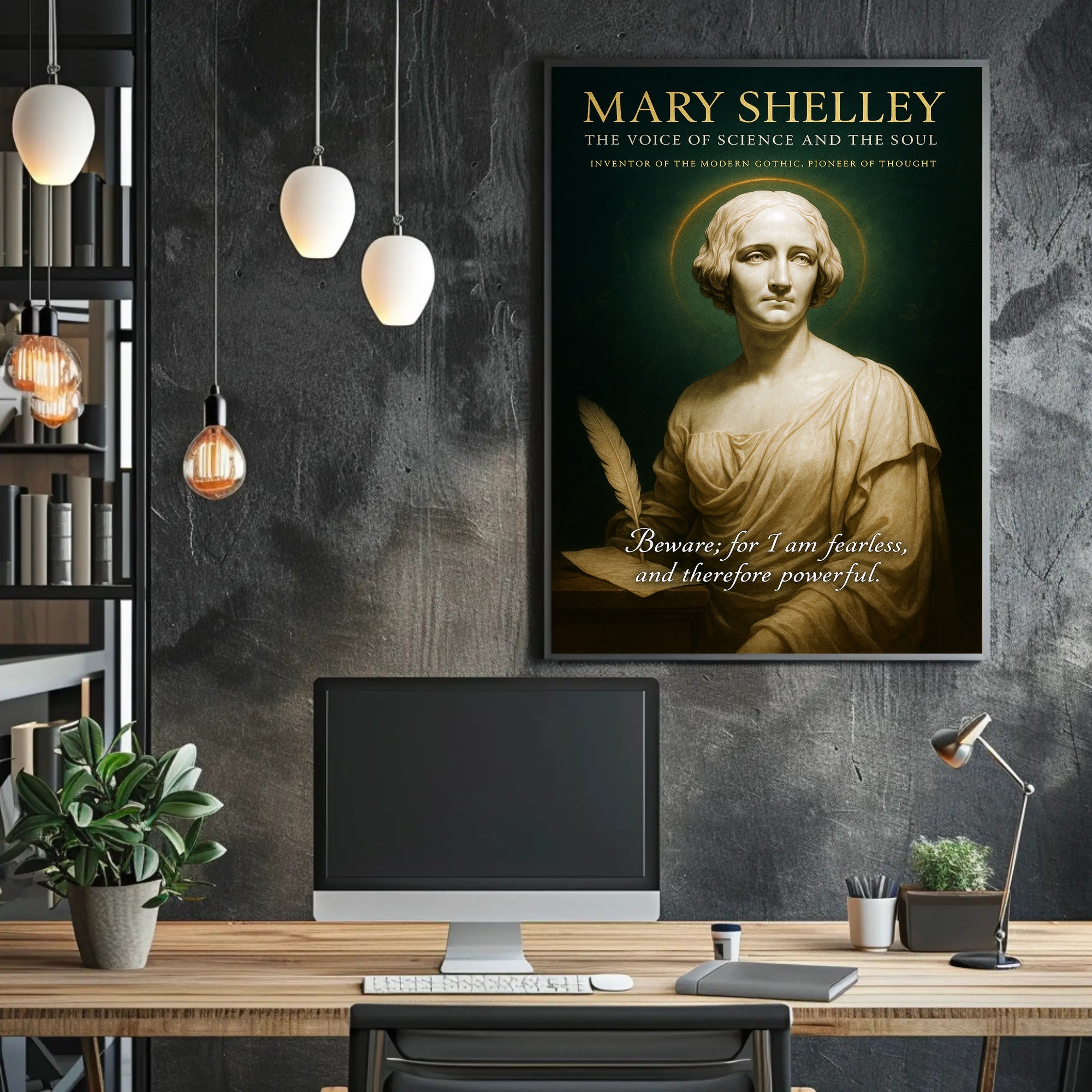 Mary Shelley - The Voice of Science and the Soul Poster PosterGoat