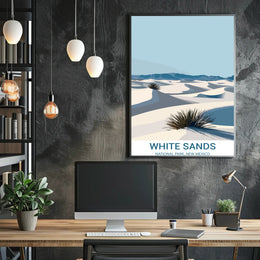 White Sands National Park Illustration Poster