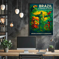 Brazil A Symphony of Colors Poster