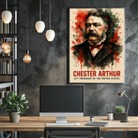 Chester Arthur Watercolor Art Print Presidential Poster