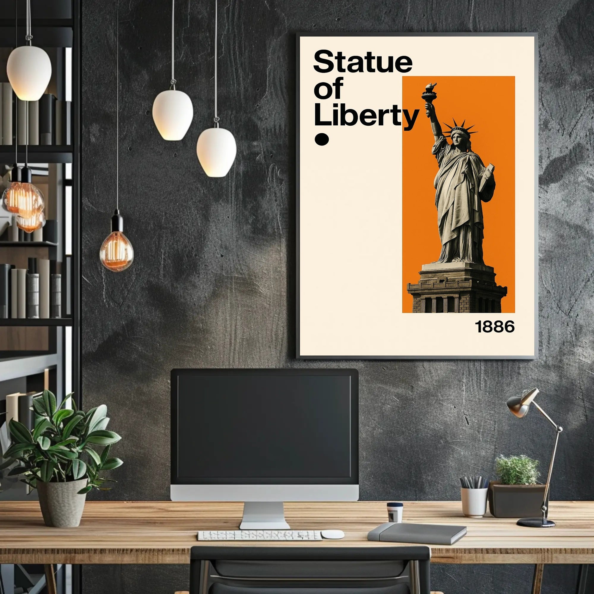 Statue of Liberty Modern Art Cultural Poster