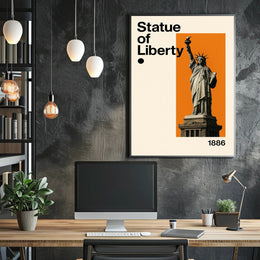 Statue of Liberty Modern Art Cultural Poster