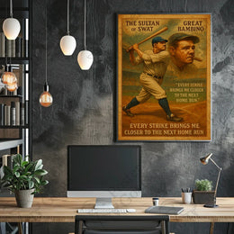 The Great Bambino Vintage Sports Inspiration Poster