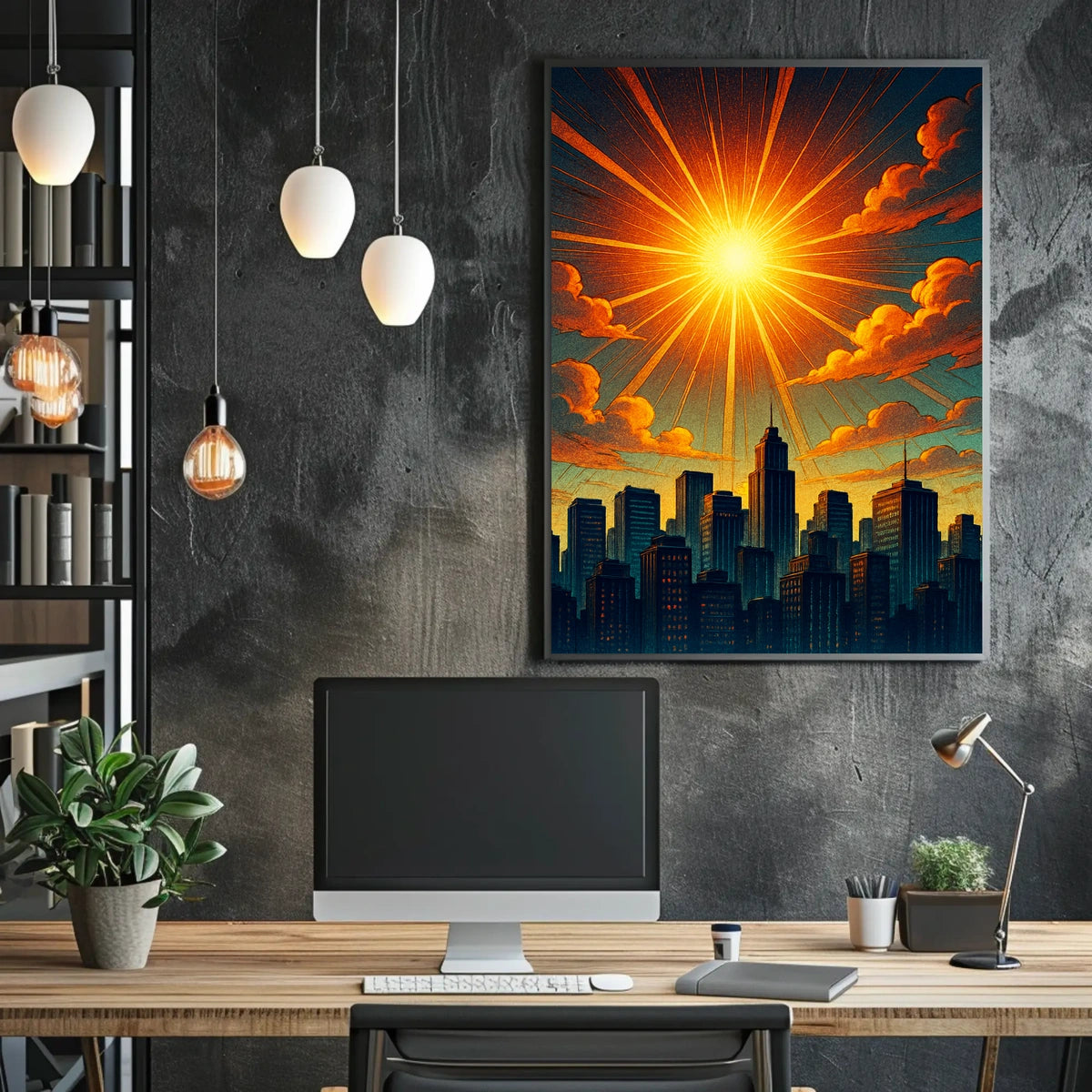Radiant Cityscape Poster