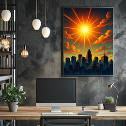 Radiant Cityscape Poster