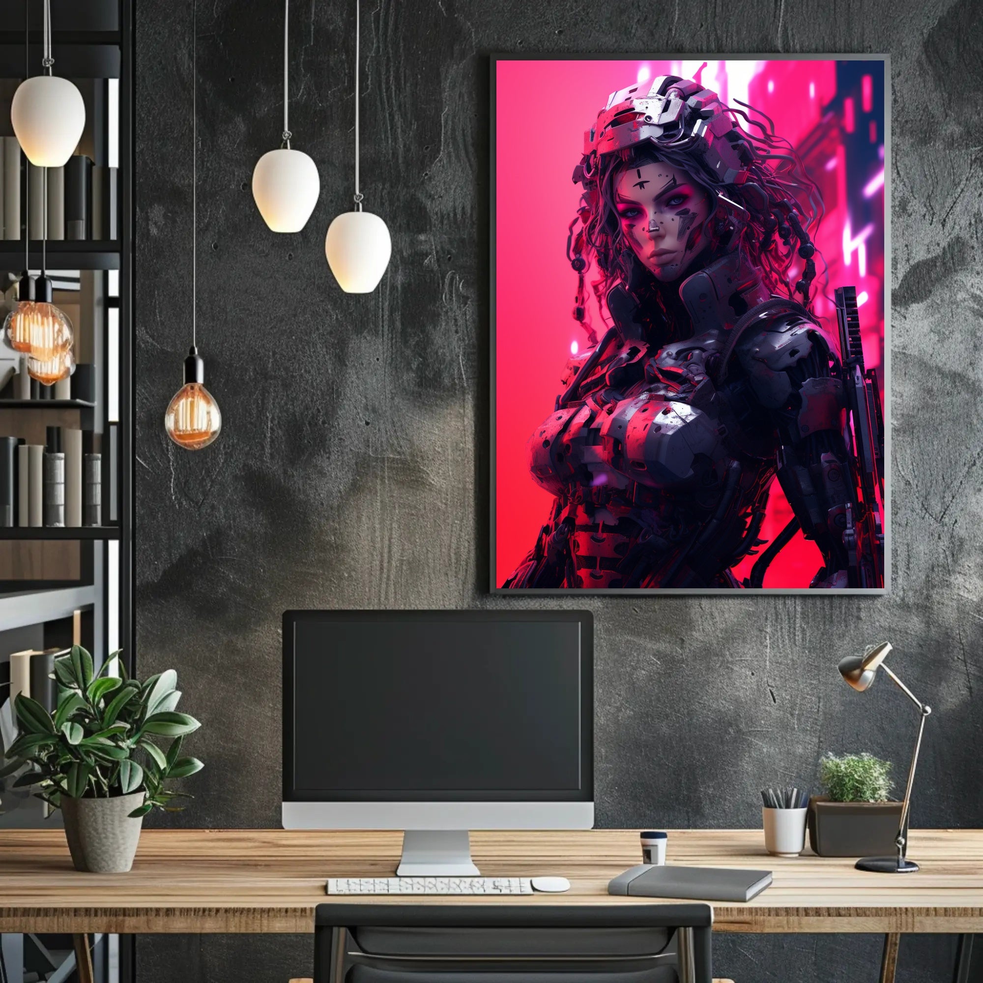 Cybernetic Warrior Poster PosterGoat